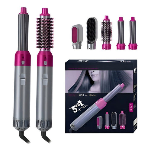 💇‍♀️ Cepillo 5 en 1 – Seca, Alisa y Da Volumen en Minutos