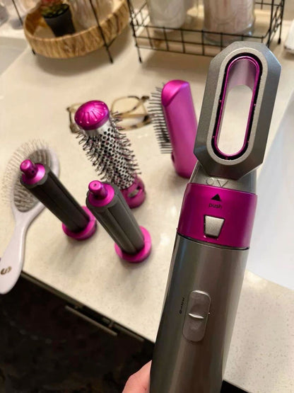 💇‍♀️ Cepillo 5 en 1 – Seca, Alisa y Da Volumen en Minutos