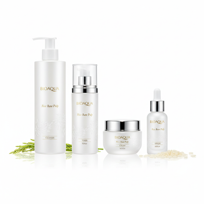 Set completo Bioaqua de arroz para cuidado facial