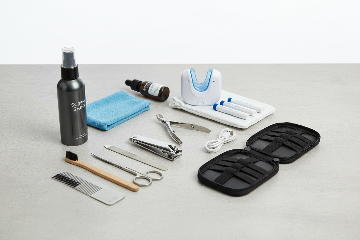 Todas las herramientas del kit desplegadas