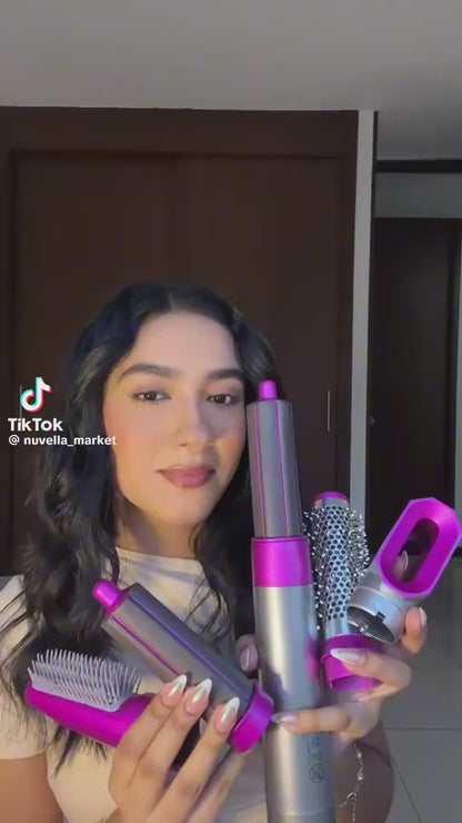 💇‍♀️ Cepillo 5 en 1 – Seca, Alisa y Da Volumen en Minutos